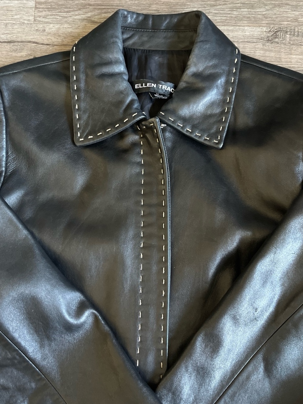 Ellen Tracy leather blazer